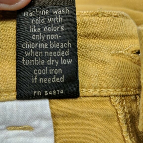 The Limited 678 Straight Leg Jean Mustard Yellow 4 - Picture 7 of 7